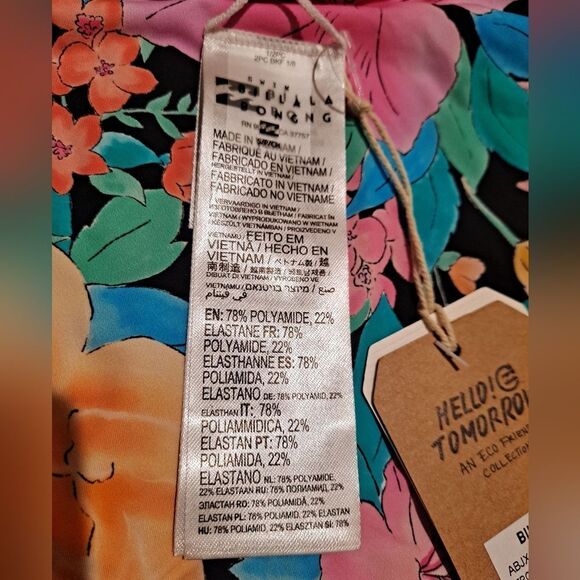 Billabong Maui Rider Tropic Time Bottom Sz S/8 Reversable High Waist - Picture 7 of 8